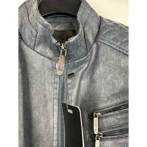 NWT Mens American Breed Blue Denim Jacket 100% Pleater Motorcycle Lining Medium - Picture 15 of 16